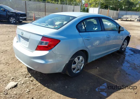 2012 Honda Civic Lx from USA, damaged, VIN 19XFB2F52CE001116